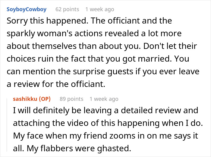 Bride Mortified As Officiant Brings Random Guest To Ceremony, Loses It When She Catches The Bouquet