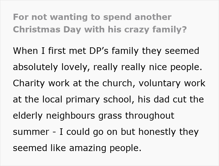 Guy Says Fam Is “Wild” At Christmas, GF Unprepared For Screaming Matches And Alcohol-Fueled Fights