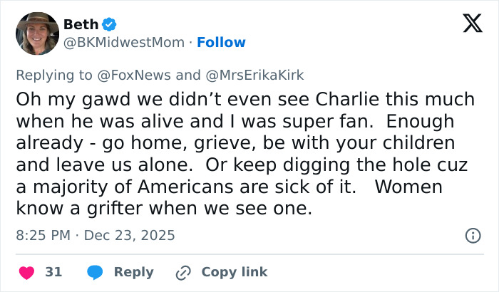 Erika Kirk Accused Of Cashing In On Tragedy With Christmas Message Promoting Charlie Kirk&rsquo;s Book