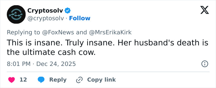 Erika Kirk Accused Of Cashing In On Tragedy With Christmas Message Promoting Charlie Kirk&rsquo;s Book