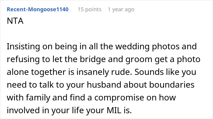 MIL Decides A White Dress Is Best For Son’s Wedding, Is Shocked Bride Doesn’t Want Her In Photos