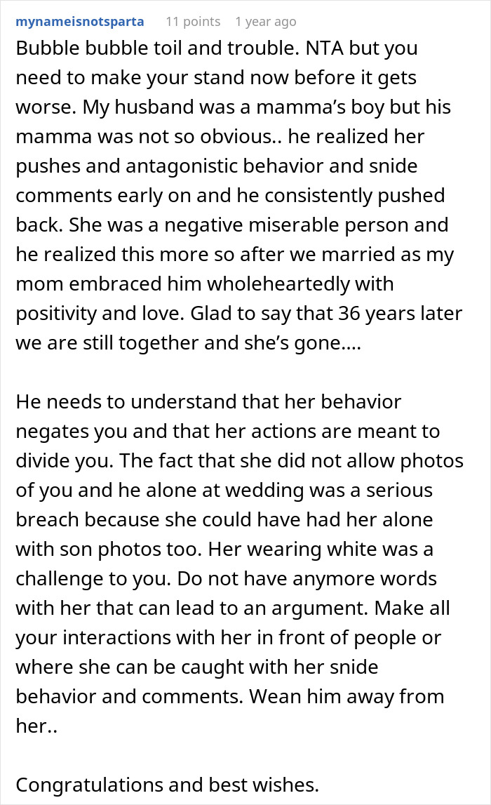 MIL Decides A White Dress Is Best For Son’s Wedding, Is Shocked Bride Doesn’t Want Her In Photos