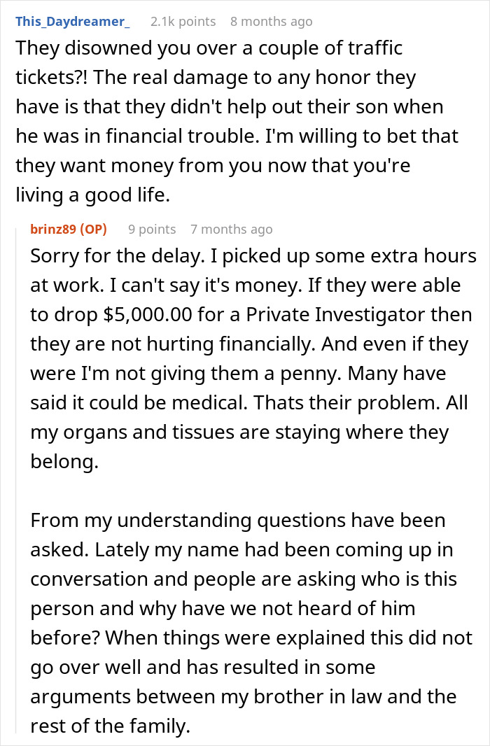 Family Stalks Guy They Disowned 15 Years Ago: “I Carry All The Shame, Guilt And Embarrassment For It”