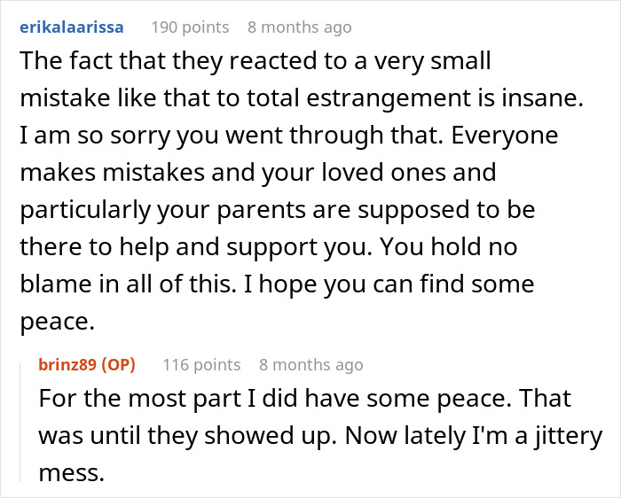 Family Stalks Guy They Disowned 15 Years Ago: “I Carry All The Shame, Guilt And Embarrassment For It”