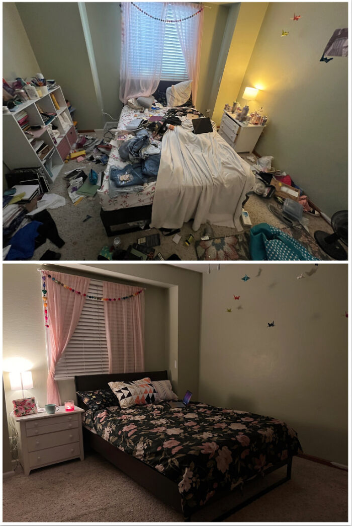 80 Satisfying Pics Of Rooms Before And After Being Cleaned