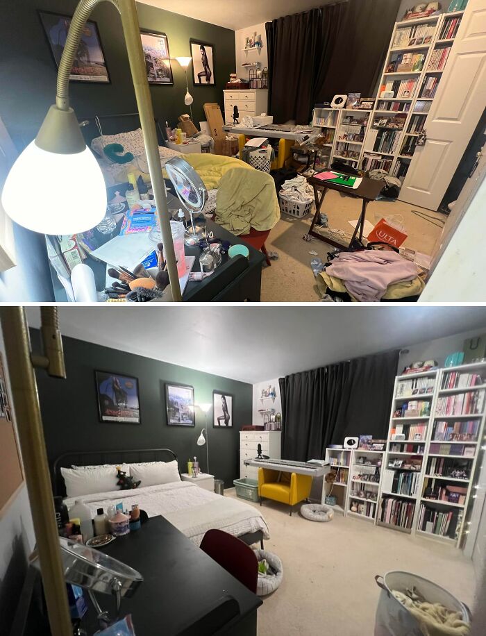 80 Satisfying Pics Of Rooms Before And After Being Cleaned
