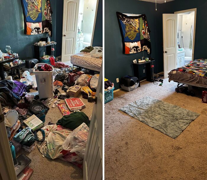 80 Satisfying Pics Of Rooms Before And After Being Cleaned