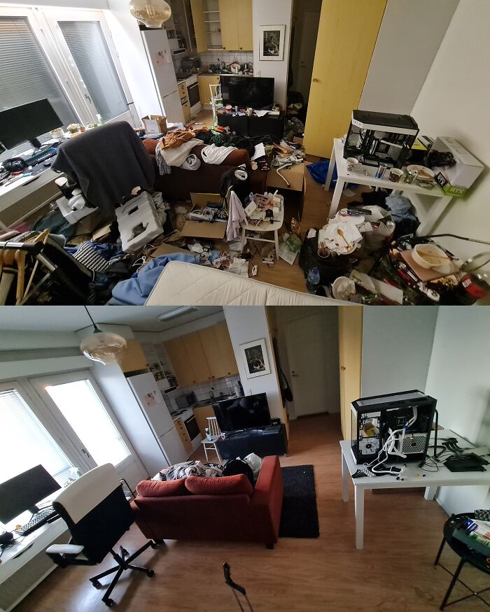 80 Satisfying Pics Of Rooms Before And After Being Cleaned