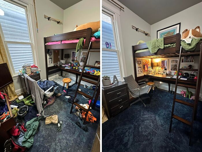 80 Satisfying Pics Of Rooms Before And After Being Cleaned