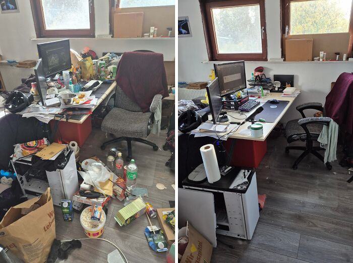 80 Satisfying Pics Of Rooms Before And After Being Cleaned