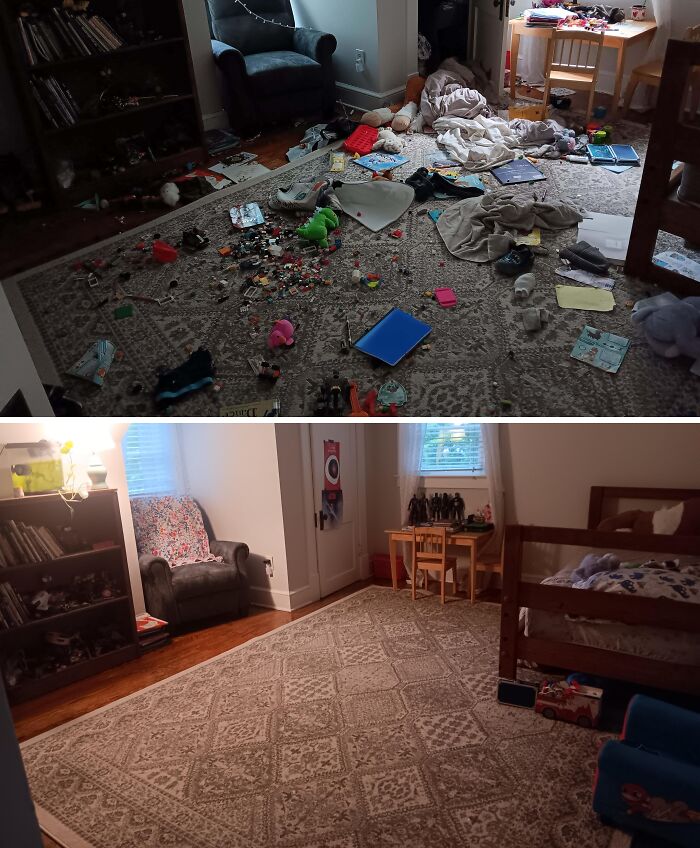 80 Satisfying Pics Of Rooms Before And After Being Cleaned