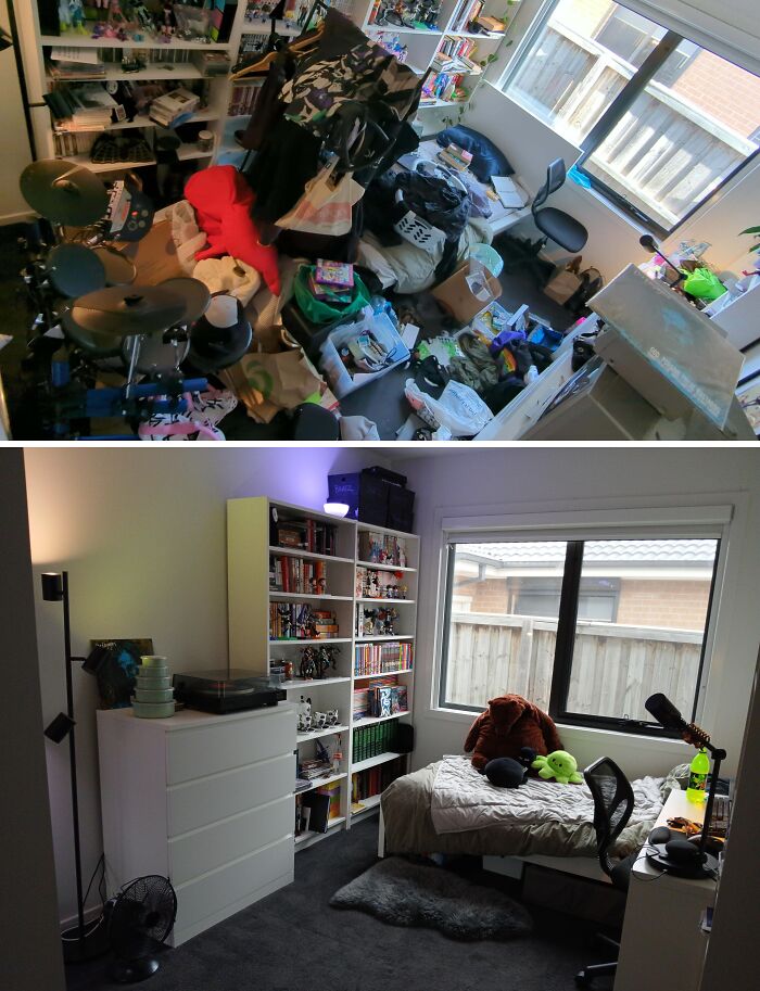 80 Satisfying Pics Of Rooms Before And After Being Cleaned