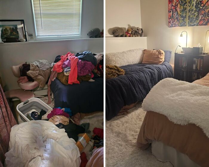 80 Satisfying Pics Of Rooms Before And After Being Cleaned