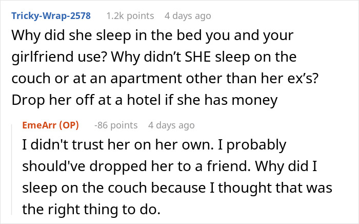 Guy Goes Above And Beyond For His Ex Girlfriend, Doesn’t Understand Why Current Partner Is Upset Guy Goes Above And Beyond For His Ex Girlfriend, Doesn’t Understand Why Current Partner Is Upset