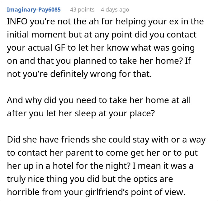 Guy Goes Above And Beyond For His Ex Girlfriend, Doesn’t Understand Why Current Partner Is Upset Guy Goes Above And Beyond For His Ex Girlfriend, Doesn’t Understand Why Current Partner Is Upset