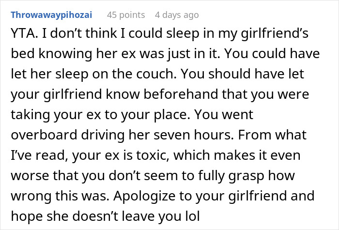 Guy Goes Above And Beyond For His Ex Girlfriend, Doesn’t Understand Why Current Partner Is Upset Guy Goes Above And Beyond For His Ex Girlfriend, Doesn’t Understand Why Current Partner Is Upset