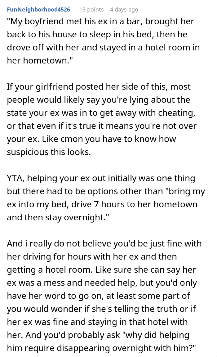 Guy Goes Above And Beyond For His Ex Girlfriend, Doesn’t Understand Why Current Partner Is Upset Guy Goes Above And Beyond For His Ex Girlfriend, Doesn’t Understand Why Current Partner Is Upset