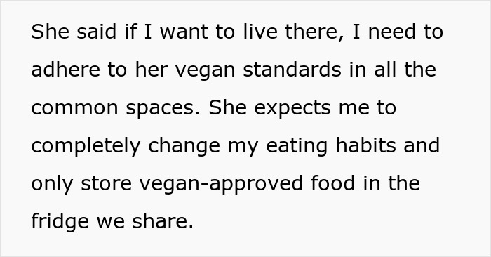 Person Refuses To Follow Roommate&rsquo;s Strict Vegan Rules In Shared Kitchen, Gets Called &ldquo;Selfish&rdquo;