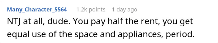 Person Refuses To Follow Roommate&rsquo;s Strict Vegan Rules In Shared Kitchen, Gets Called &ldquo;Selfish&rdquo;