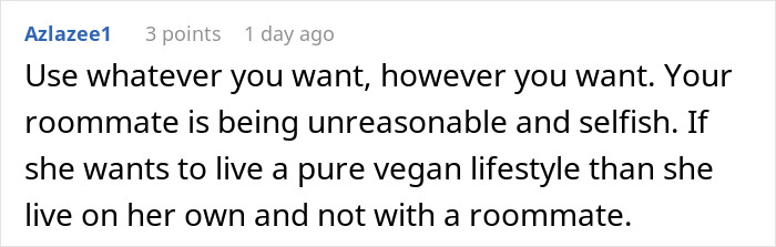 Person Refuses To Follow Roommate&rsquo;s Strict Vegan Rules In Shared Kitchen, Gets Called &ldquo;Selfish&rdquo;
