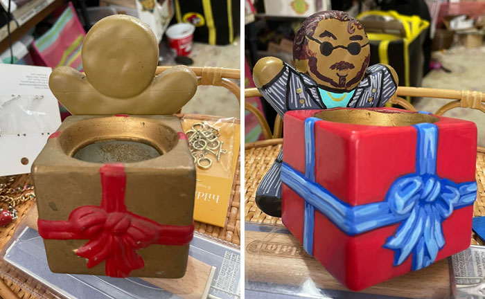 78 People Who Personalized Thrifted Paintings By Adding In Something Funny Or Unexpected (New Pics) 78 People Who Personalized Thrifted Paintings By Adding In Something Funny Or Unexpected (New Pics)