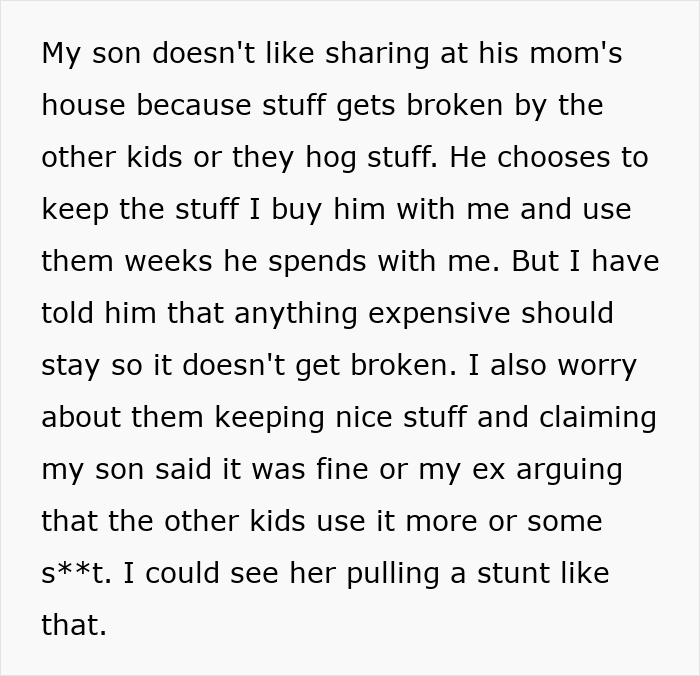 “Stuff Gets Broken”: Dad Tries To Protect His Son’s Gift From His Ex’s New Family, Drama Ensues “Stuff Gets Broken”: Dad Tries To Protect His Son’s Gift From His Ex’s New Family, Drama Ensues