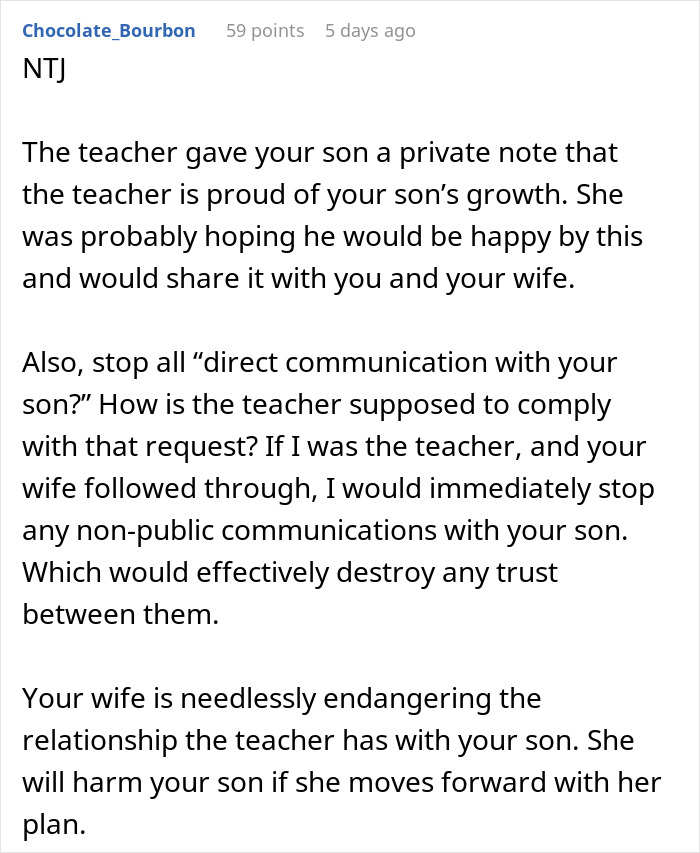Mom Furious Over Teacher’s ‘Inappropriate’ Note To Her Son, Dad Thinks She&rsquo;s Overreacting Big Time