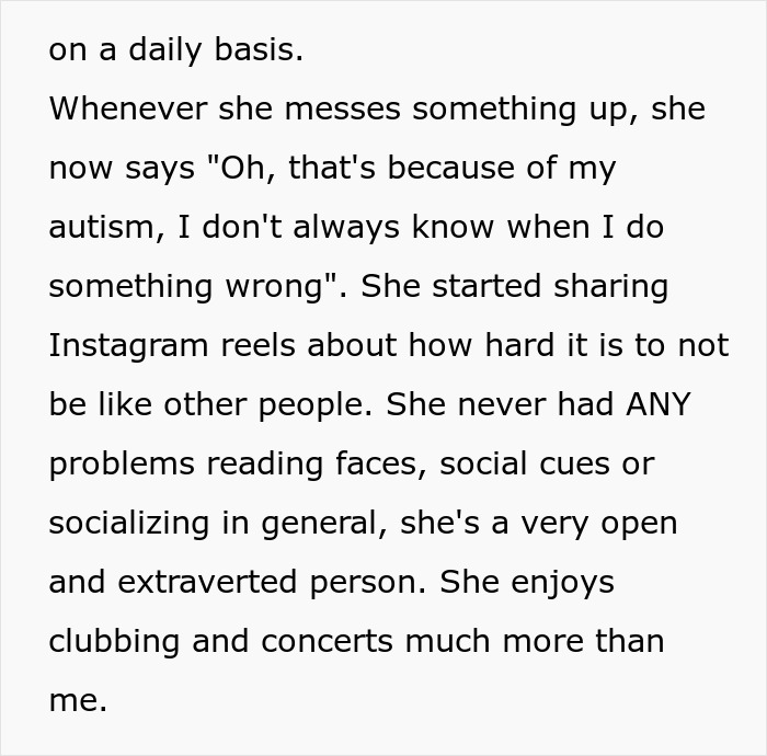 Woman Keeps Excusing Her Behavior With Self-Diagnosed Autism, BF Can&rsquo;t Take It Anymore