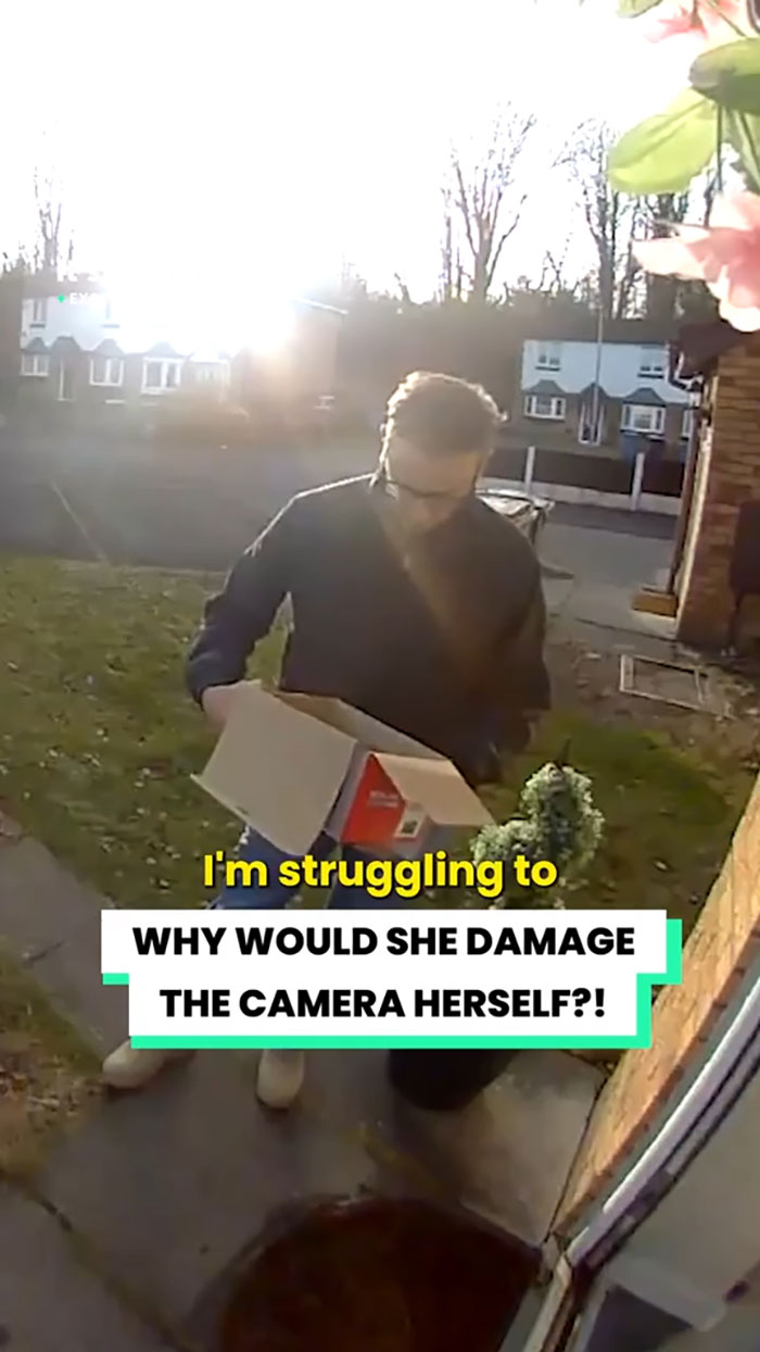 Woman Claims Her Christmas Gift Got Shattered Because Of Delivery Driver, Shows Footage Woman Claims Her Christmas Gift Got Shattered Because Of Delivery Driver, Shows Footage
