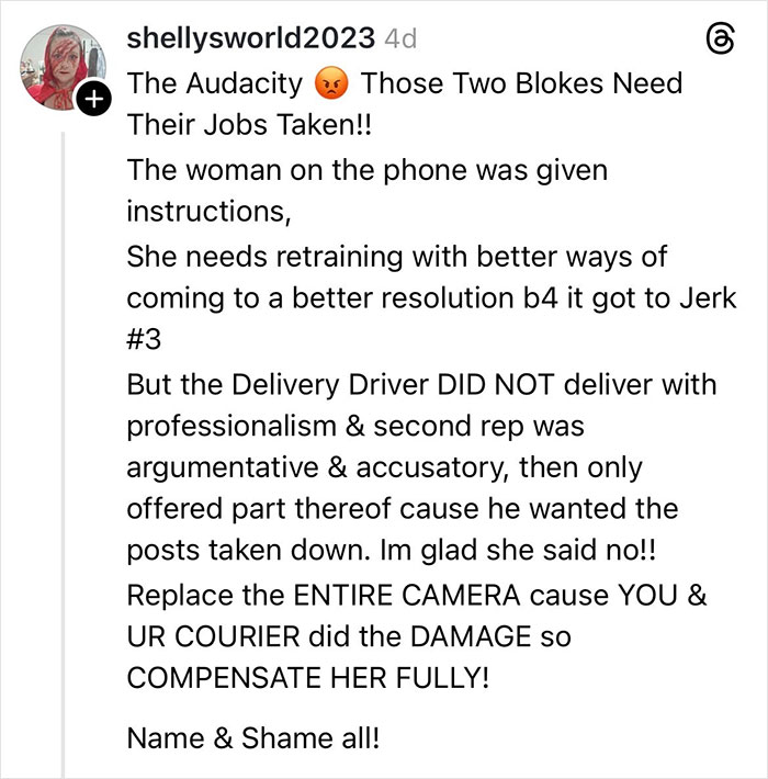 Woman Claims Her Christmas Gift Got Shattered Because Of Delivery Driver, Shows Footage Woman Claims Her Christmas Gift Got Shattered Because Of Delivery Driver, Shows Footage