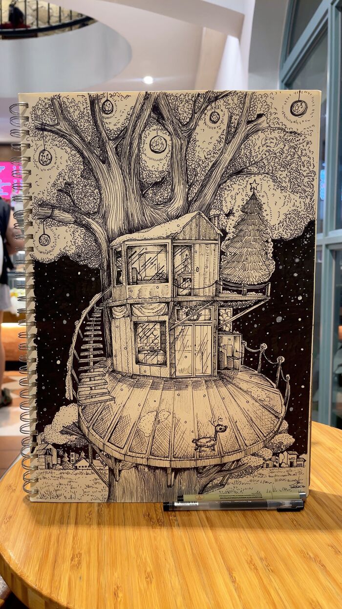 6 Christmas Drawings I Made With Gel Pens 6 Christmas Drawings I Made With Gel Pens