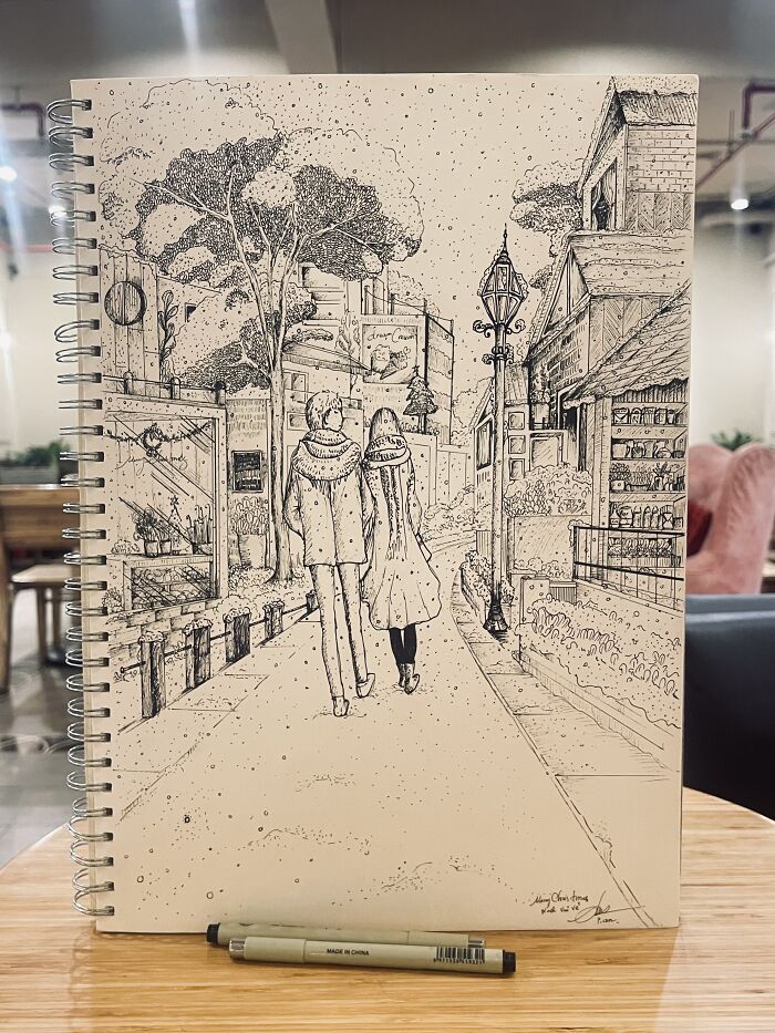 6 Christmas Drawings I Made With Gel Pens 6 Christmas Drawings I Made With Gel Pens