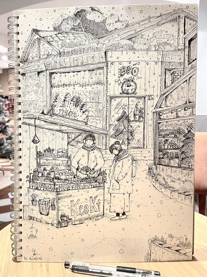 6 Christmas Drawings I Made With Gel Pens 6 Christmas Drawings I Made With Gel Pens