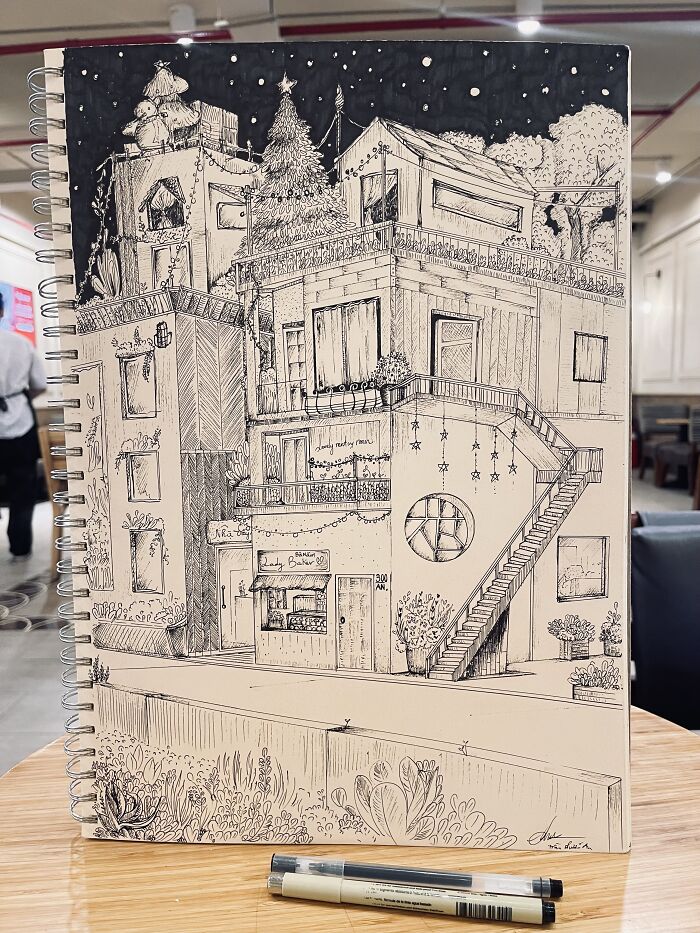 6 Christmas Drawings I Made With Gel Pens 6 Christmas Drawings I Made With Gel Pens