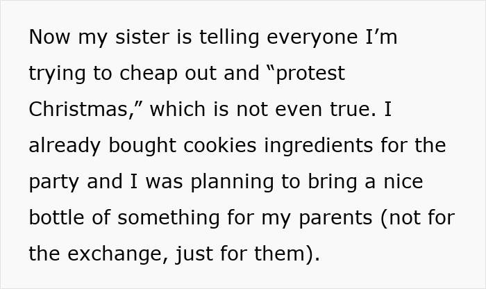 “I’m The Grinch”: Lady Drops Out Of Fam Secret Santa As Her Sis Turns It Into A Luxe Shopping List “I’m The Grinch”: Lady Drops Out Of Fam Secret Santa As Her Sis Turns It Into A Luxe Shopping List