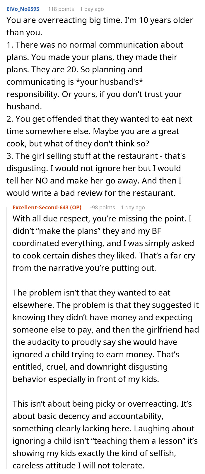 Woman Bends Over Backwards For BF’s Son And His GF, Is “Disgusted” By How They Treat Her Woman Bends Over Backwards For BF’s Son And His GF, Is “Disgusted” By How They Treat Her