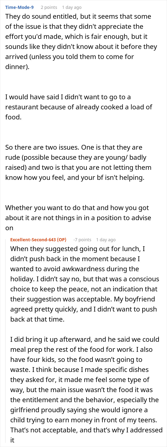 Woman Bends Over Backwards For BF’s Son And His GF, Is “Disgusted” By How They Treat Her Woman Bends Over Backwards For BF’s Son And His GF, Is “Disgusted” By How They Treat Her