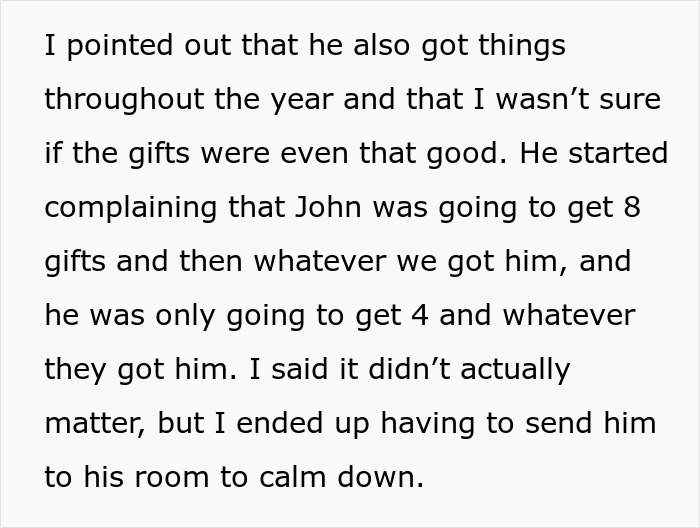 Dad Demands Family Skips Hanukkah Gifts Because His Son Will Have A Tantrum: “He’s A Little Spoiled”