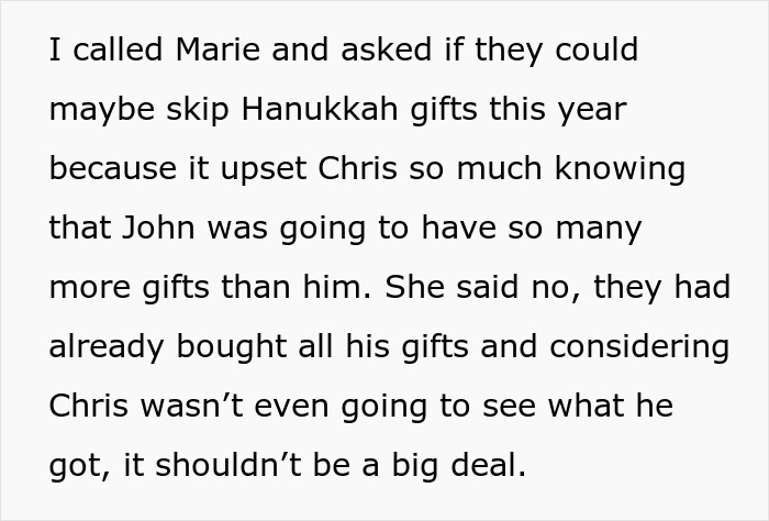 Dad Demands Family Skips Hanukkah Gifts Because His Son Will Have A Tantrum: “He’s A Little Spoiled”
