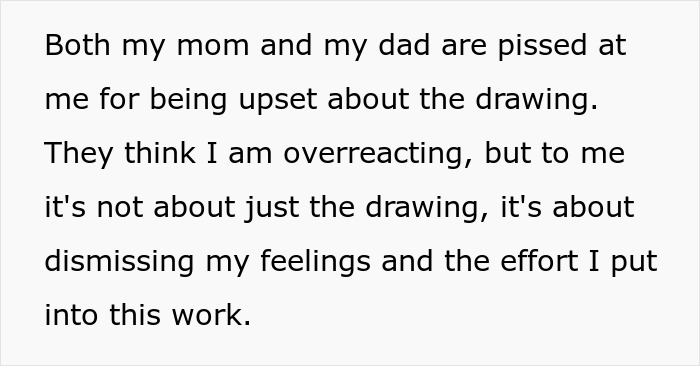 Dad “Fixes” 19YO Daughter’s First Real Drawing Out Of Fun, Takes Heat From Her For Ruining it Dad “Fixes” 19YO Daughter’s First Real Drawing Out Of Fun, Takes Heat From Her For Ruining it