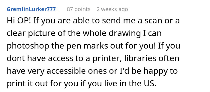 Dad “Fixes” 19YO Daughter’s First Real Drawing Out Of Fun, Takes Heat From Her For Ruining it Dad “Fixes” 19YO Daughter’s First Real Drawing Out Of Fun, Takes Heat From Her For Ruining it