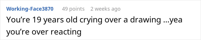 Dad “Fixes” 19YO Daughter’s First Real Drawing Out Of Fun, Takes Heat From Her For Ruining it Dad “Fixes” 19YO Daughter’s First Real Drawing Out Of Fun, Takes Heat From Her For Ruining it