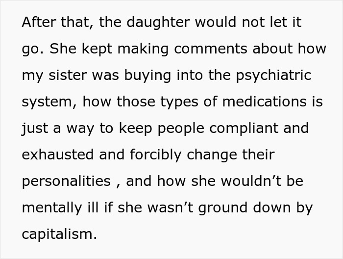 Anti-Psychiatry Guest Shames Woman For Taking Meds At Holiday Dinner, Host Kicks Her Out Anti-Psychiatry Guest Shames Woman For Taking Meds At Holiday Dinner, Host Kicks Her Out