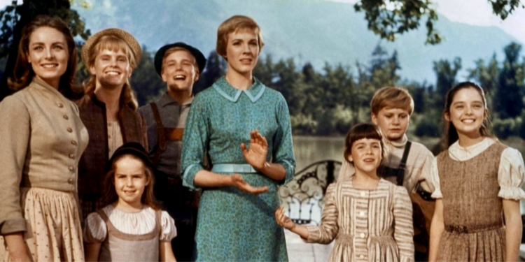 Maria and the von Trapp kids in The Sound of Music Maria and the von Trapp kids in The Sound of Music