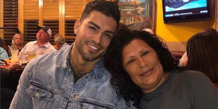 Mario Rodriguez and his mother