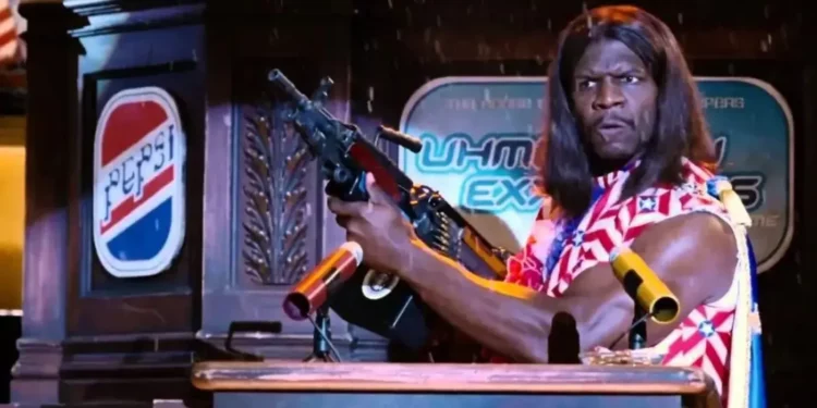 terry Crews holding a gun