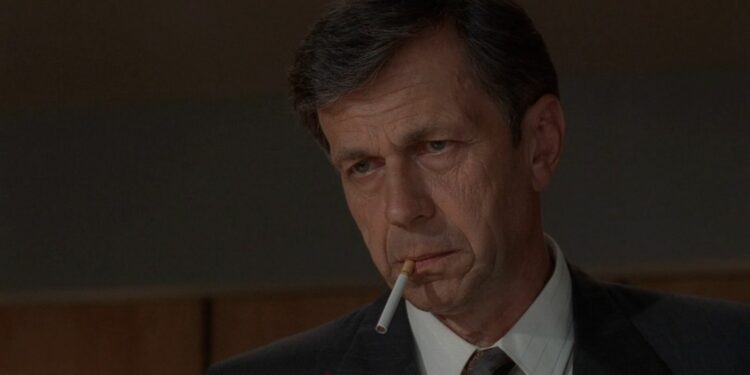 William B. Davis smoking scene from the x-files 