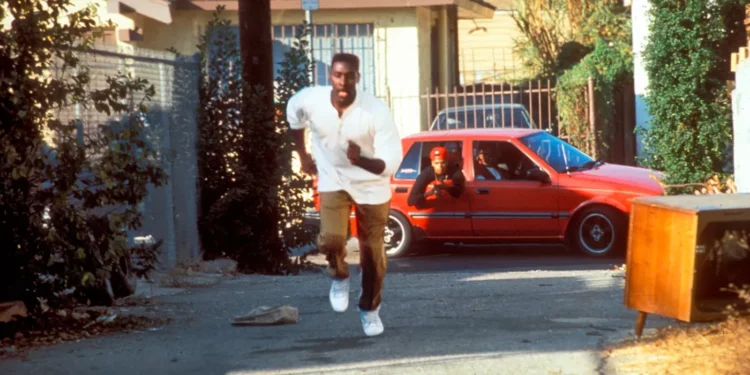 Ricky baker( Morris Chestnut) running scene from the film boyz n hood