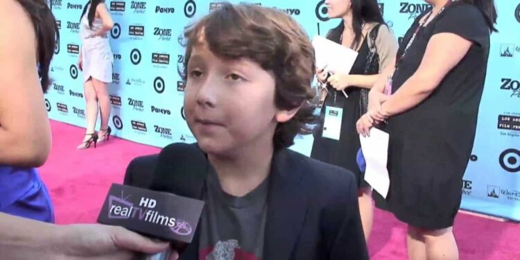 Frankie Jonas during an interview at the ponyo premiere 