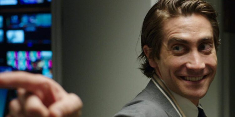 lou bloom(Jake Gyllenhaal) smiling scene from nightcrawler lou bloom(Jake Gyllenhaal) smiling scene from nightcrawler